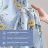 Martha Stewart Martha’s Garden Shower Curtain Botanical Floral Print Cotton Shower Curtain for Bathroom, Spa Quality Modern Shower Curtains Standard Size, 72×72 Sage Green(Meadow Blue)