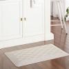 Martha Stewart Miles Modern Diamond Anti-Fatigue Air-Infused Kitchen Mat, Mint Green, 19.6″x32″(Beige)