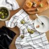 Martha Stewart Modern Waffle Kitchen Towel Set 6-Pack, Grey, 16″x28″(Black)