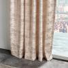 Martha Stewart Monroe Metallic Velvet Back Tab Window Curtain Panel Pair, 95, Blush(Blush)