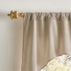 Martha Stewart Naples Chenille Solid Window Curtain Valance, Navy(Natural)