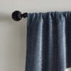 Martha Stewart Naples Chenille Solid Window Curtain Valance, Navy(Navy)