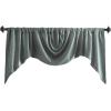 Martha Stewart Naples Chenille Solid Window Curtain Valance, Navy(Olive)