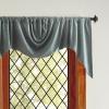 Martha Stewart Naples Chenille Solid Window Curtain Valance, Navy(Olive)