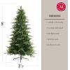 Martha Stewart Natural Pine – 7.5′ MU Pre-Lit Artificial Christmas Tree, Feet, Multicolored Lights(Clear White Lights)