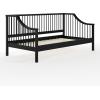 Martha Stewart Neely Platform Daybed with Wood Spindles, Solid Wood Frame, No Box Spring Needed, Twin Size, Gray(Black)