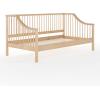 Martha Stewart Neely Platform Daybed with Wood Spindles, Solid Wood Frame, No Box Spring Needed, Twin Size, Gray(Light Beech)