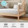 Martha Stewart Neely Platform Daybed with Wood Spindles, Solid Wood Frame, No Box Spring Needed, Twin Size, Gray(Light Beech)