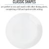 Martha Stewart Opalton 6-Piece 10-Inch Dinner Plates – Chip and Break Resistant Opal Glass Plates, Durable and Lightweight Dinnerware Set for Everyday Use