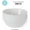 Martha Stewart Opalton 6-Piece 6-Inch Soup and Cereal Bowls – Lightweight, Chip and Break Resistant Opal Glass Bowls for Everyday Use