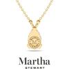 Martha Stewart Pear Shape Lab Grown Diamond Solitaire Necklace in 14 Karat Gold, Lab Grown Diamond Necklace(yellow-gold)