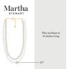 Martha Stewart Pearl and Crystal Necklace In Gold, 24 Inches For Women