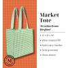 Martha Stewart Reusable Grocery Bag, Spacious 13 x 8 x 14 Shopping Bag for Groceries, Perfect for Shopping, Arcadian Green Gingham