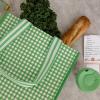 Martha Stewart Reusable Grocery Bag, Spacious 13 x 8 x 14 Shopping Bag for Groceries, Perfect for Shopping, Arcadian Green Gingham