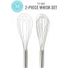 Martha Stewart Richburn 2pc 12″ Stainless Steel Balloon & Flat Whisk – Satin Finish