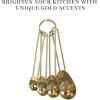 Martha Stewart Richburn 4-Piece Gold Stainless Steel Measuring Spoons Set – Durable and Stylish Kitchen Measuring Tools for Precise Baking and Cooking(Gold)