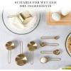 Martha Stewart Richburn 4-Piece Stainless Steel Measuring Cups Set – Durable and Accurate Kitchen Measuring Tools for Baking and Cooking(Gold)