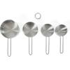 Martha Stewart Richburn 4-Piece Stainless Steel Measuring Cups Set – Durable and Accurate Kitchen Measuring Tools for Baking and Cooking(Silver)