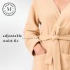 Martha Stewart Robe | Sleepwear for Women | Shorter-Length Microfleece | Cozy, Warm, Relaxing Loungewear(Cuban Sand)