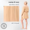 Martha Stewart Robe | Sleepwear for Women | Shorter-Length Microfleece | Cozy, Warm, Relaxing Loungewear(Cuban Sand)