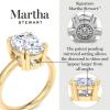 Martha Stewart Round Shape Lab Grown Diamond Solitaire Ring, Diamond Engagement Ring in 14 Karat Gold For Women(white-gold)