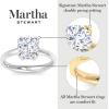 Martha Stewart Round Shape Lab Grown Diamond Solitaire Ring, Diamond Engagement Ring in 14 Karat Gold For Women(white-gold)