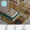 Martha Stewart Ryder Gold Mesh Metal Large Desktop Organizer With Paper File Letter Holder Organizer and Drawer
