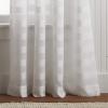 Martha Stewart Sandy Sheer Rod Pocket Window Curtain Panel Pair, 95″, White(White)