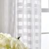 Martha Stewart Sandy Sheer Rod Pocket Window Curtain Panel Pair, 95″, White(White)