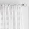 Martha Stewart Sandy Sheer Rod Pocket Window Curtain Panel Pair, 95″, White(White)