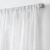 Martha Stewart Sheer Curtains Crinkle Textured Rod Pocket Window Curtain Panel Pair, 84″, White(White)