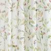 Martha Stewart Sheer Curtains Floral Botanical Kensington Flower Garden Rod Pocket Window Curtain Panel Pair, 95″, Multi Pink(Multi Pink)
