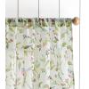 Martha Stewart Sheer Curtains Floral Botanical Kensington Flower Garden Rod Pocket Window Curtain Panel Pair, 95″, Multi Pink(Multi Pink)
