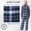 Martha Stewart Sleepwear | Women’s Flannel Pajamas | Classic 100% Cotton Sleepwear | Long Sleeve | Soft, Warm Loungewear(Medieval Blue)