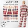 Martha Stewart Sleepwear | Women’s Flannel Pajamas | Classic 100% Cotton Sleepwear | Long Sleeve | Soft, Warm Loungewear(Red/Blue)