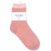 Martha Stewart Slipper Socks For Women Non Slip Grips – 2 Pairs – Fuzzy Warm Cozy Hospital Gifts, Winter Fall(Pink)