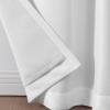 Martha Stewart Spellbound Blackout Lining Rod Pocket/Back Tab Window Curtain Panel Pair, 95″, White(White)