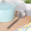 Martha Stewart Sprucedale Stainless Steel Skimmer Spoon With Long Silicone Handle