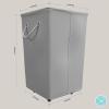 Martha Stewart Storage Collapsible Home Laundry Collection, Laundry Hamper with Wheels, Grey(Grey)
