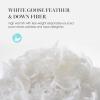 Martha Stewart Tencel™ Lyocell/Cotton Blend White Goose Feather and Down Fiber Comforter – Medium Weight All Season Warmth – Full/Queen Size(Full/Queen)