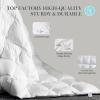 Martha Stewart Tencel™ Lyocell/Cotton Blend White Goose Feather and Down Fiber Comforter – Medium Weight All Season Warmth – Full/Queen Size(Twin)