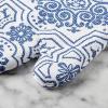 Martha Stewart Thin Stripe Oven Mitt 2-Pack Set, Blue, 7″x13″(Strie Medallion)
