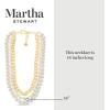 Martha Stewart Three Strand Pearl, Crystal and Chain Necklace In Gold, 18 Inches For Women