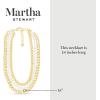 Martha Stewart Three Strand Pearl, Gold Ball and Chain Necklace In Gold, 18 Inches For Women