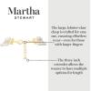 Martha Stewart Three Strand Pearl and Crystal Necklace In Gold, 18 Inches For Women
