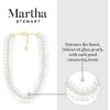 Martha Stewart Three Strand Pearl and Crystal Necklace In Gold, 18 Inches For Women