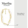 Martha Stewart Three Twisted Strand Pearl and Chain Necklace In Gold, Long, For Women