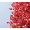 Martha Stewart Tinsel Pre-Lit Artificial Christmas Tree, 5 ft, Clear Lights, Pink – LED…