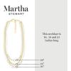 Martha Stewart Traditional Three Strand Pearl and Ball Necklace In Gold For Women