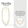 Martha Stewart Traditional Three Strand Pearl and Ball Necklace In Gold For Women